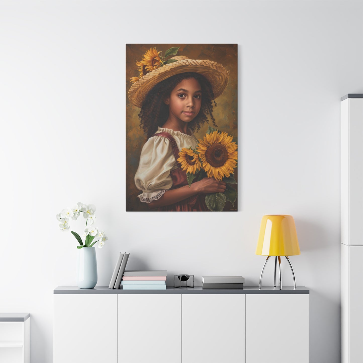 Suzie Sunflower Matte Canvas, Stretched, 1.25"