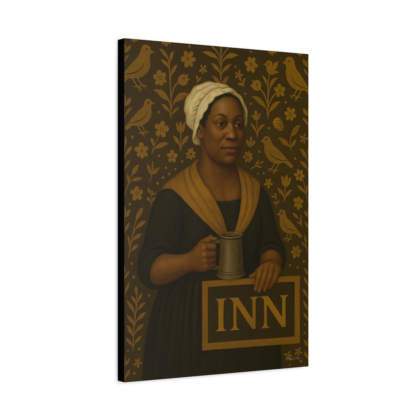 Innkeepers Welcome Primitive Folk Portrait