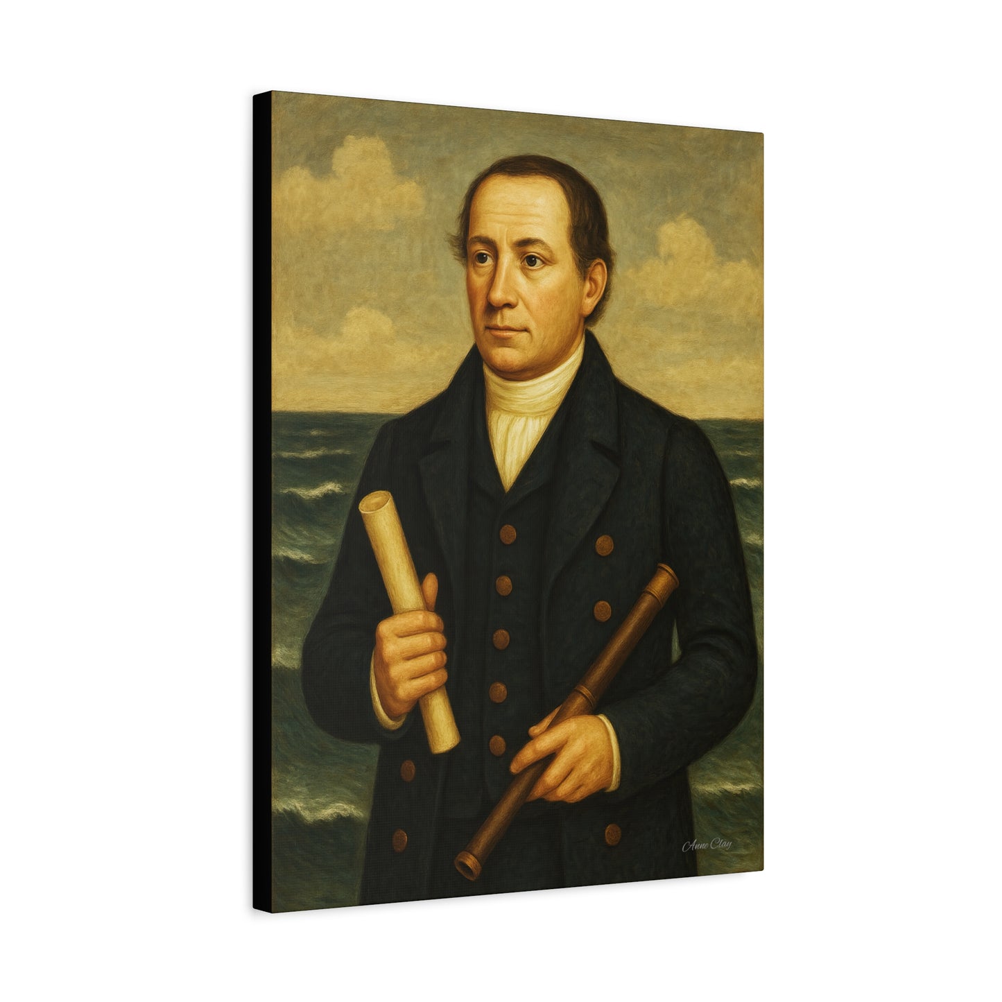 Nautical Portrait Canvas Art Print, Wall Art, Historic Decor, Maritime Home Decor, Gift for Nautical Lovers