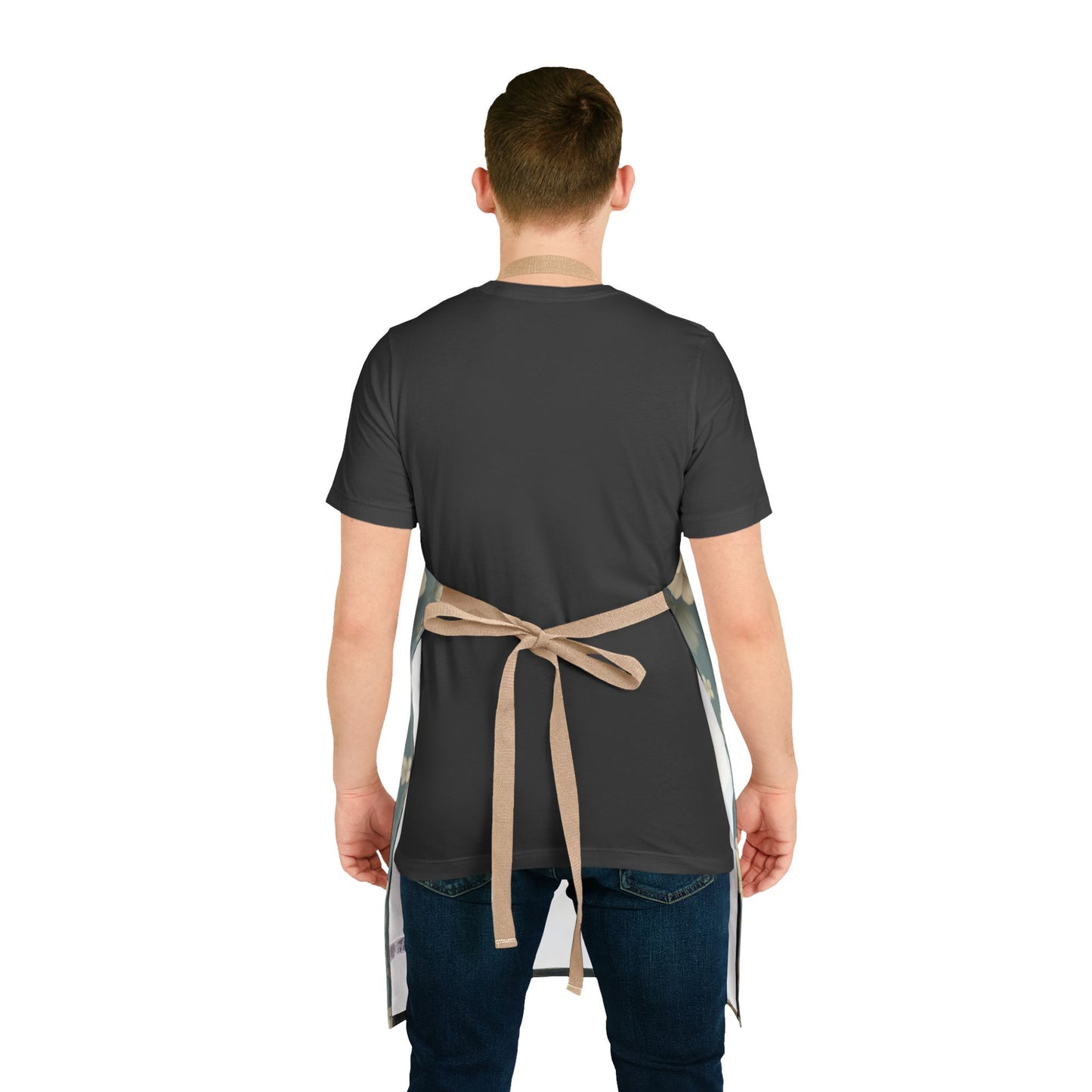 Elegant Floral Apron with 5-Color Straps, Cooking Gift for Chefs, Kitchen Decor, Home Cooking, Mother's Day, Gardening, BBQ