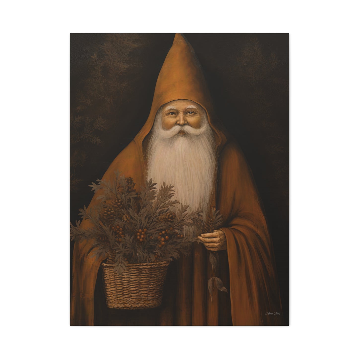 Perfect Prim Santa Matte Canvas, Stretched, 1.25"