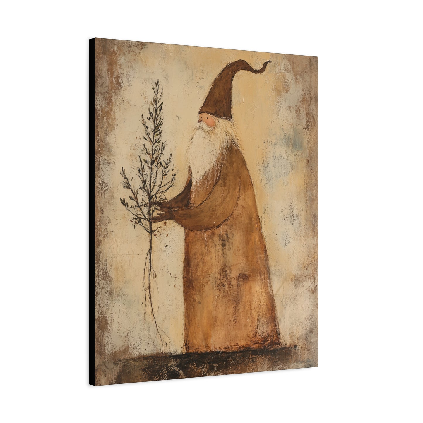 Grungy Earth Santa Matte Canvas, Stretched, 1.25"