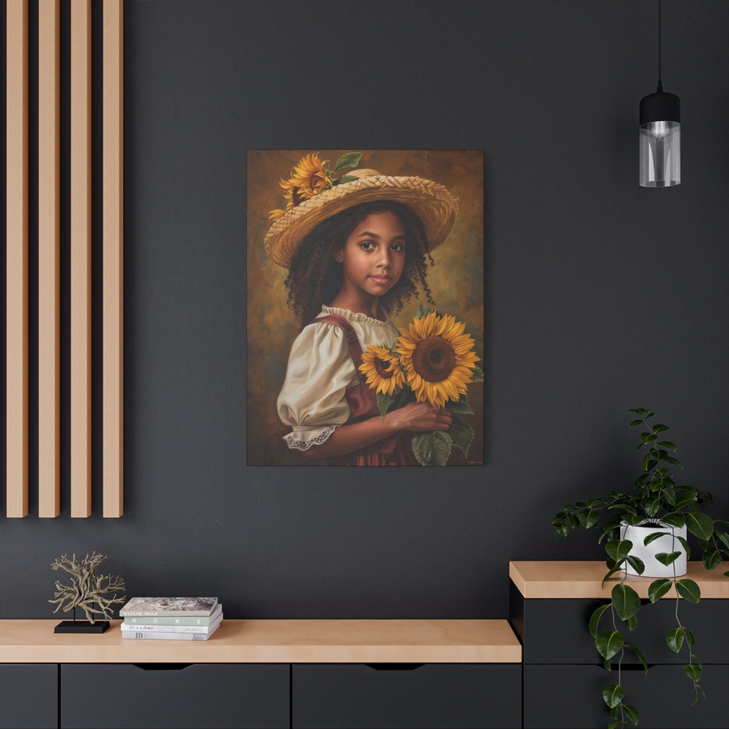 Suzie Sunflower Matte Canvas, Stretched, 1.25"