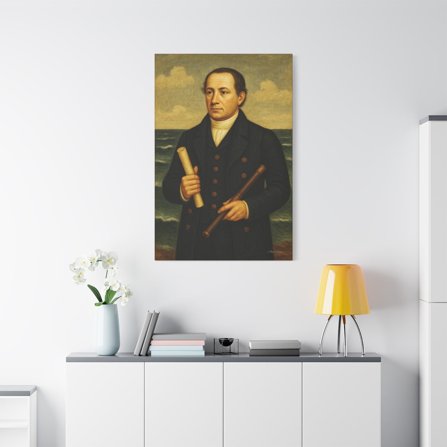 Nautical Portrait Canvas Art Print, Wall Art, Historic Decor, Maritime Home Decor, Gift for Nautical Lovers