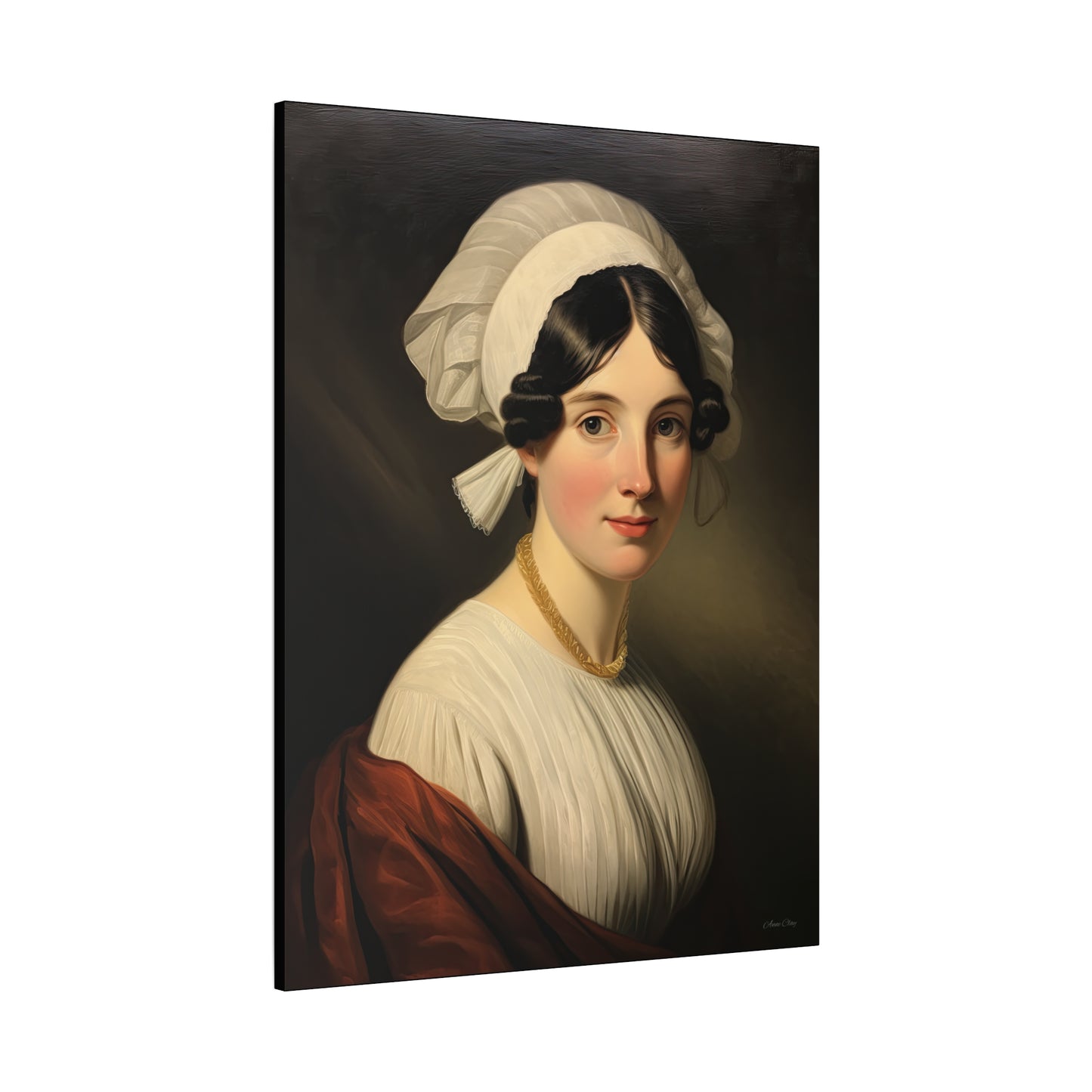 Miss Anne Early American Vintage Portrait Canvas Wall Art - Elegant Home Decor