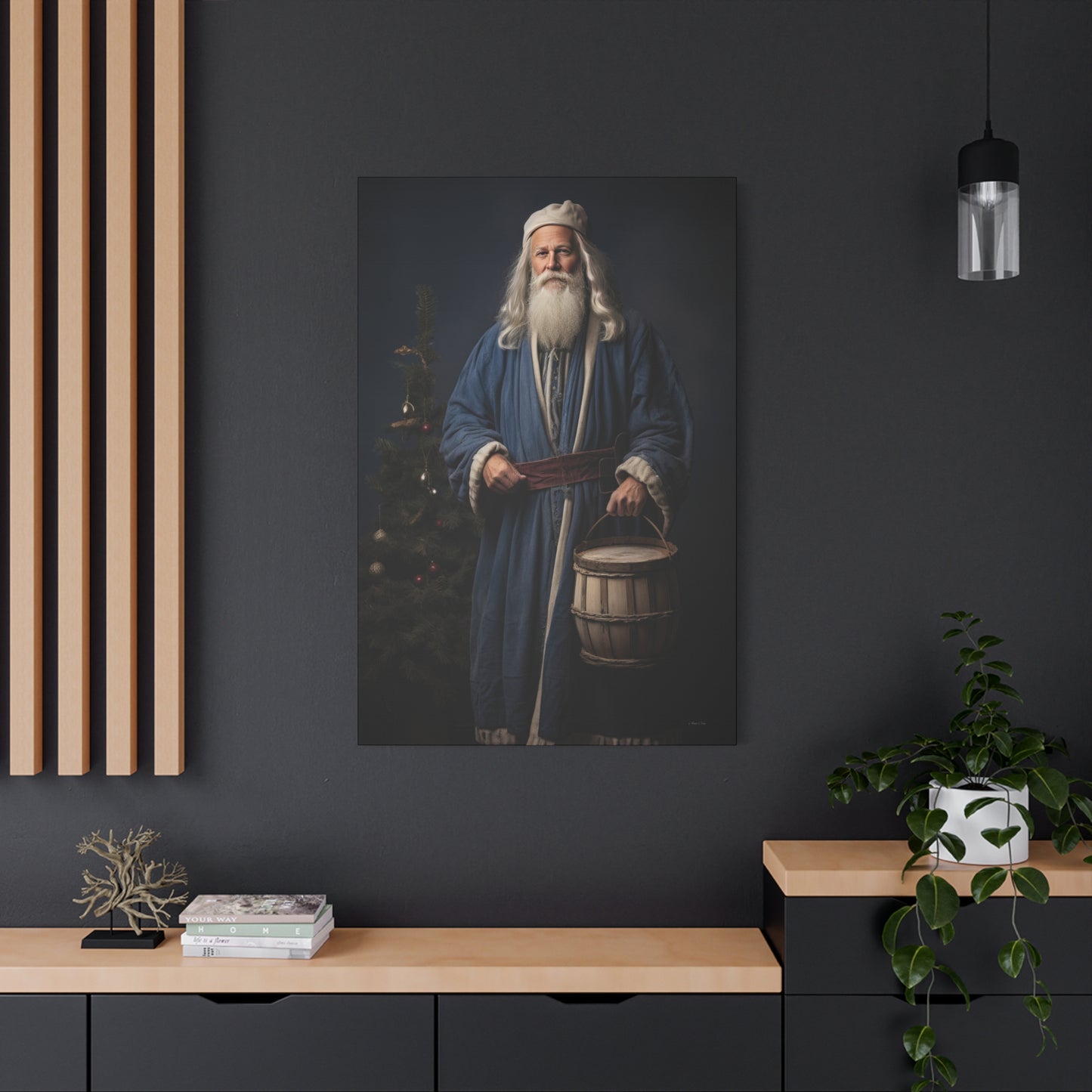 Colonial Everyday Santa Matte Canvas, Stretched, 1.25"