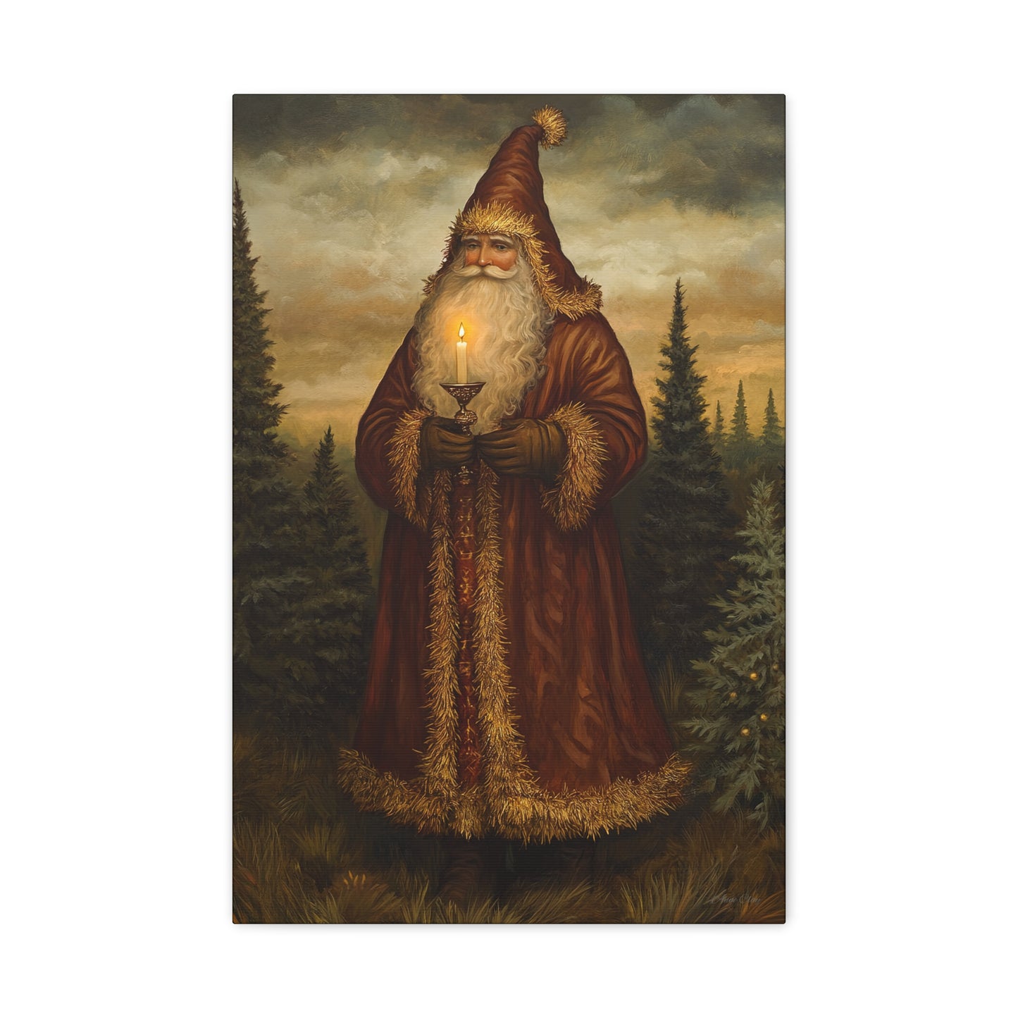WS Fantasy Santa Matte Canvas, Stretched, 1.25"
