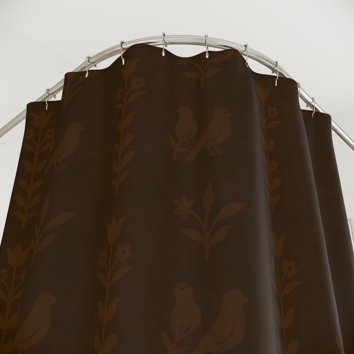 Elegant Floral Shower Curtain, Modern Bathroom Decor, Boho Chic, Soft Neutrals, Gift for Homeowners, Mothers Day