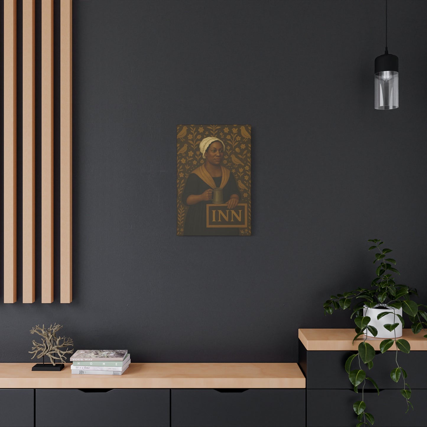 Innkeepers Welcome Primitive Folk Portrait