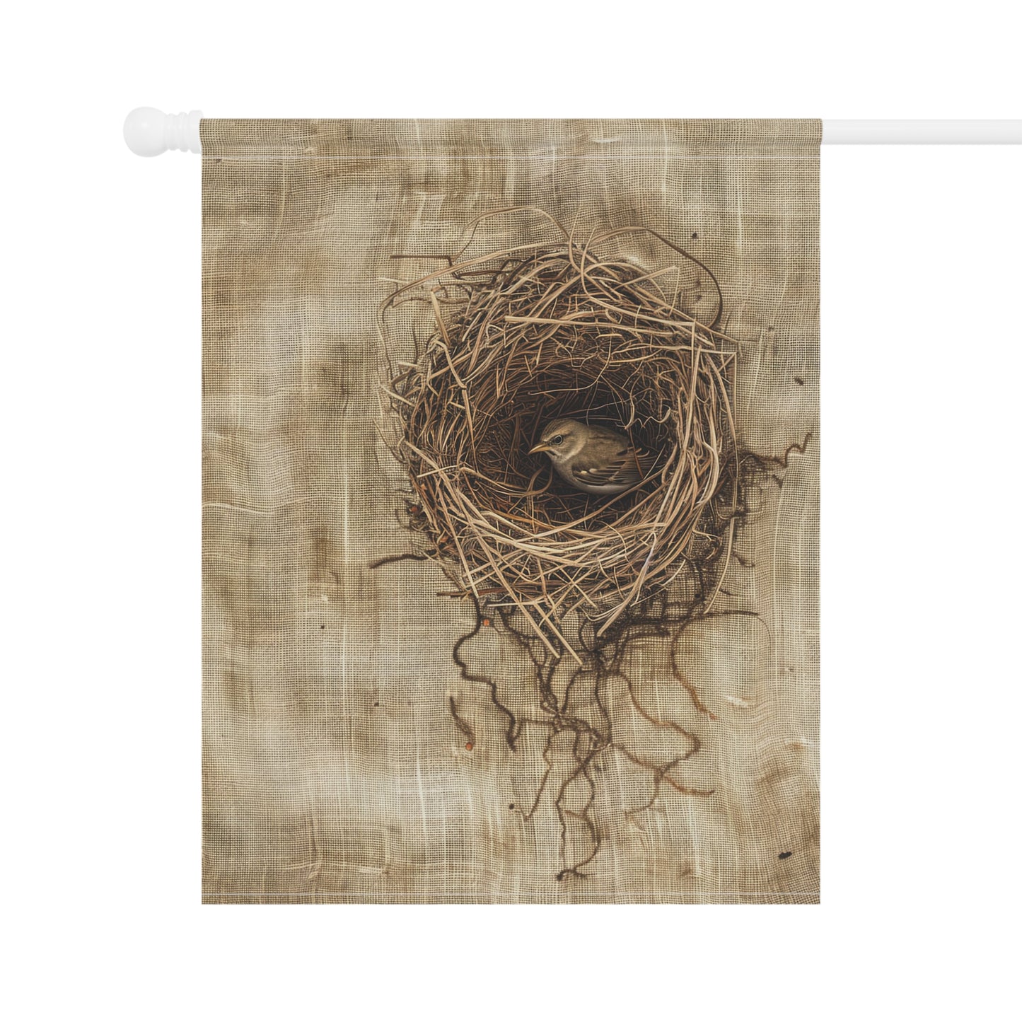Bird in Nest Garden & House Banner