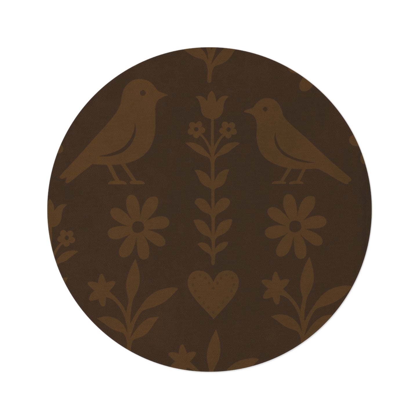 Bohemian Round Rug, Vintage Floor Mat, Cozy Home Decor, Ideal for Living Room or Bedroom, Gift for Housewarmings, Boho Style Area Rug