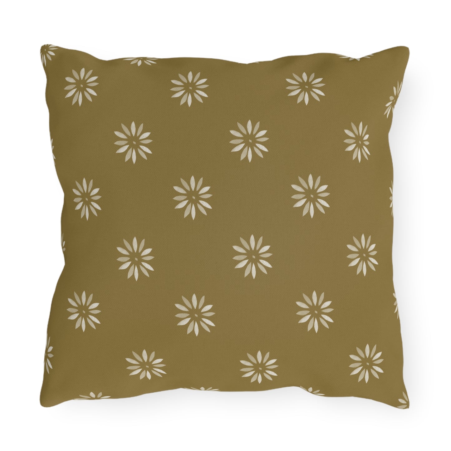 Boho Floral Outdoor Pillows - Soft Green Cushion for Patio Decor