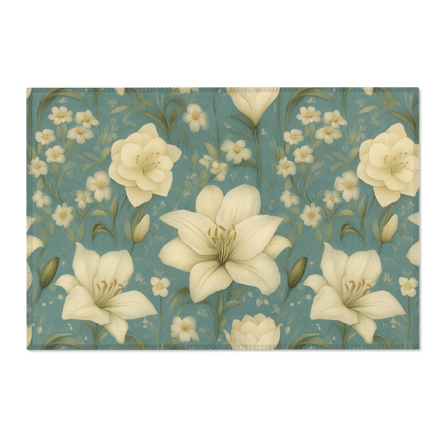 Elegant Floral Area Rug - Vintage Inspired Home Decor, Living Room Accent, Gift for Housewarming, Boho Chic Rug, Spring Decor