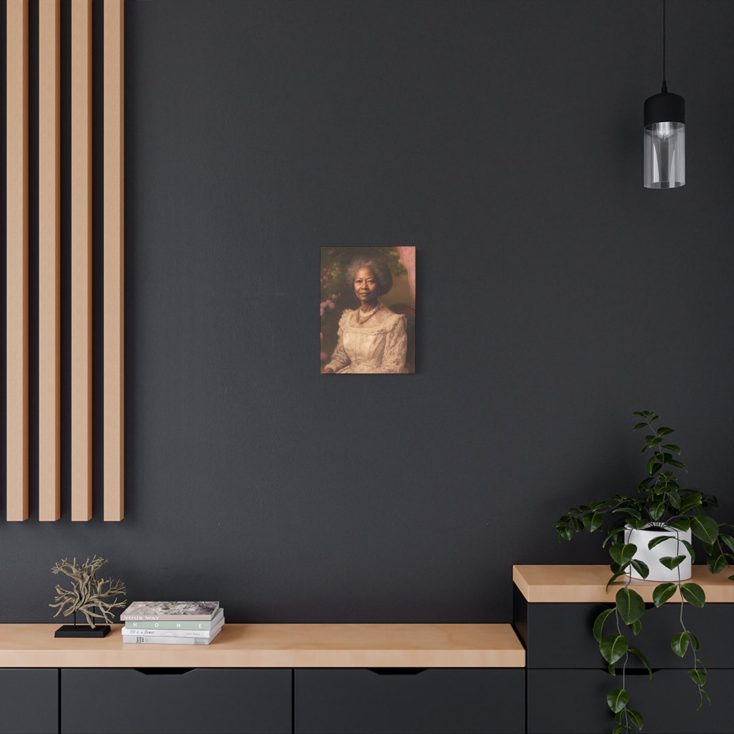Elegant Canvas Wall Art, Vintage Portrait, Home Decor, Gift for Art Lovers, Bohemian Style, Heritage Art