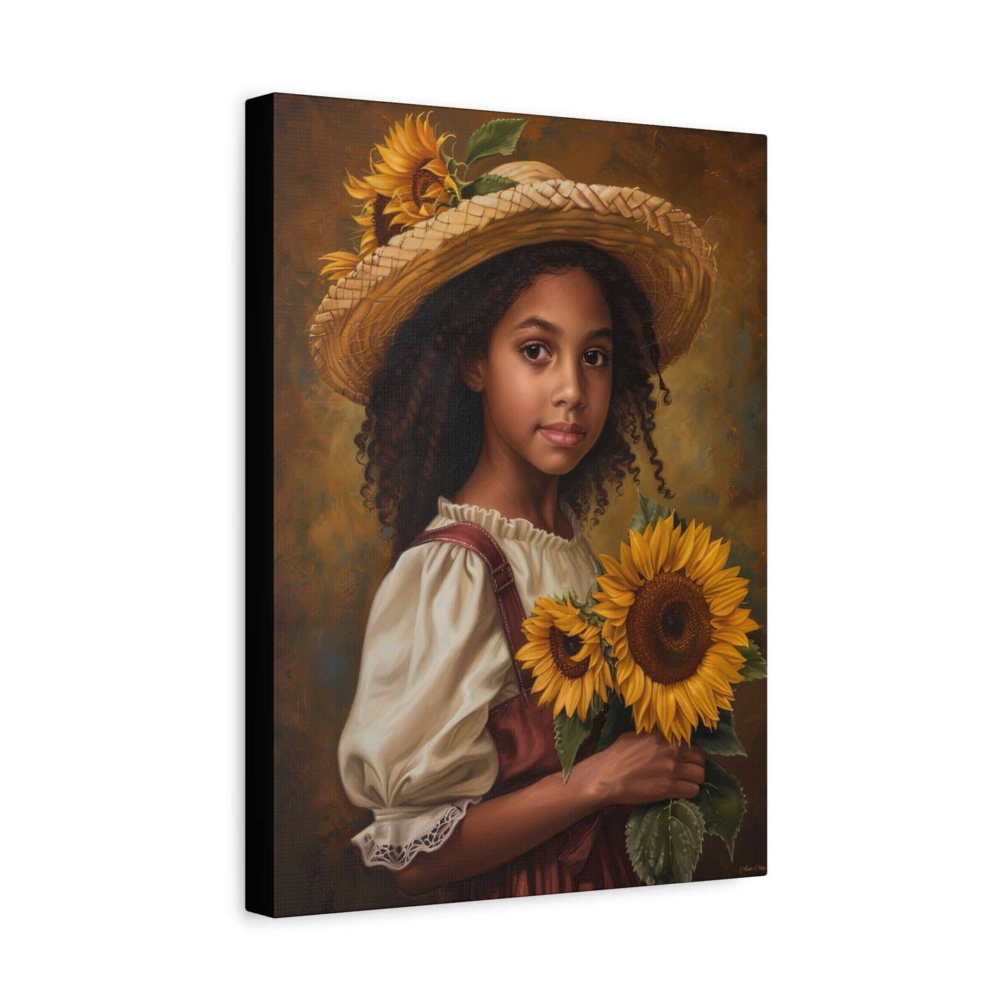 Suzie Sunflower Matte Canvas, Stretched, 1.25"