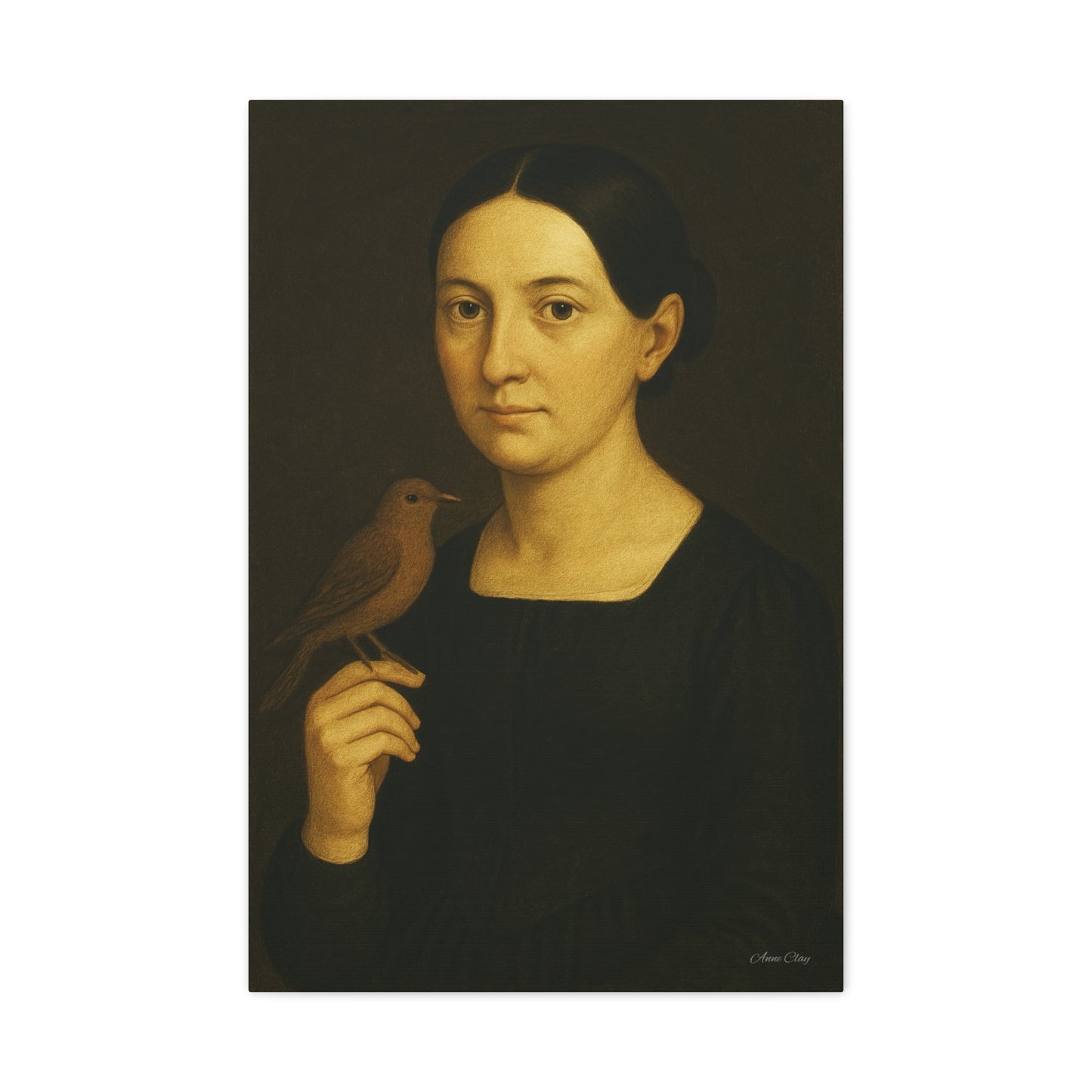 Elegant Bird Portrait Canvas Print, Wall Art, Home Decor, Vintage Art, Gift for Art Lovers, Minimalist Wall Decor