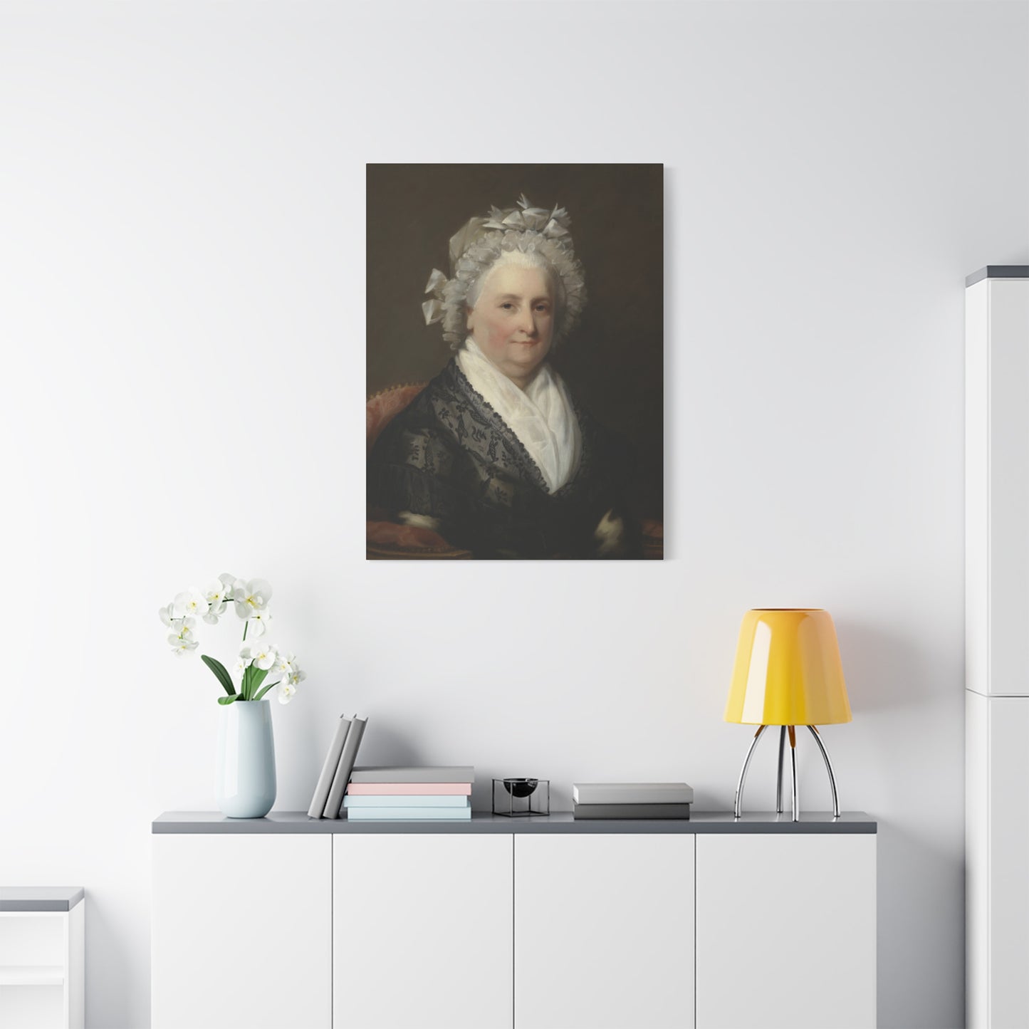 Martha Washington by Gilbert Stuart Classic Portrait Canvas Print - Elegant Home Décor Artwork