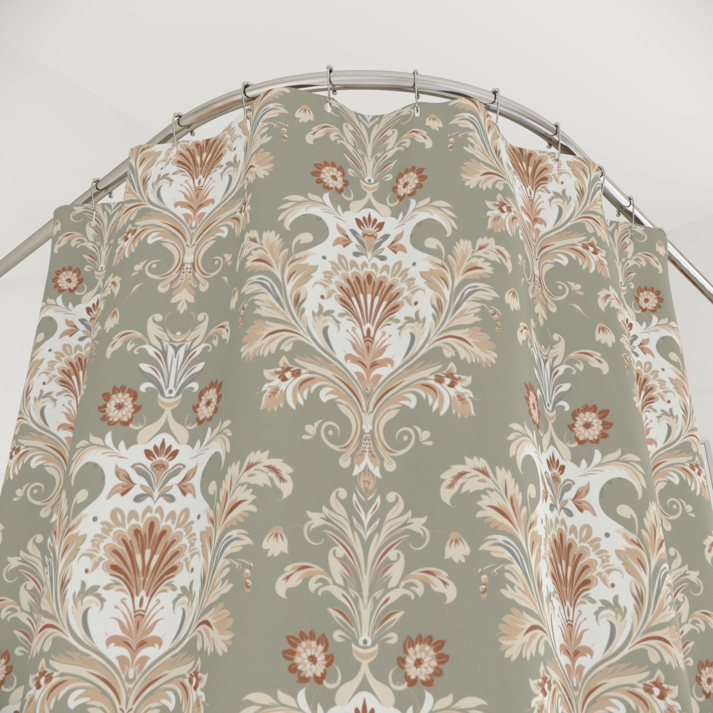 Damask Colonial, Early AmericanShower Curtains