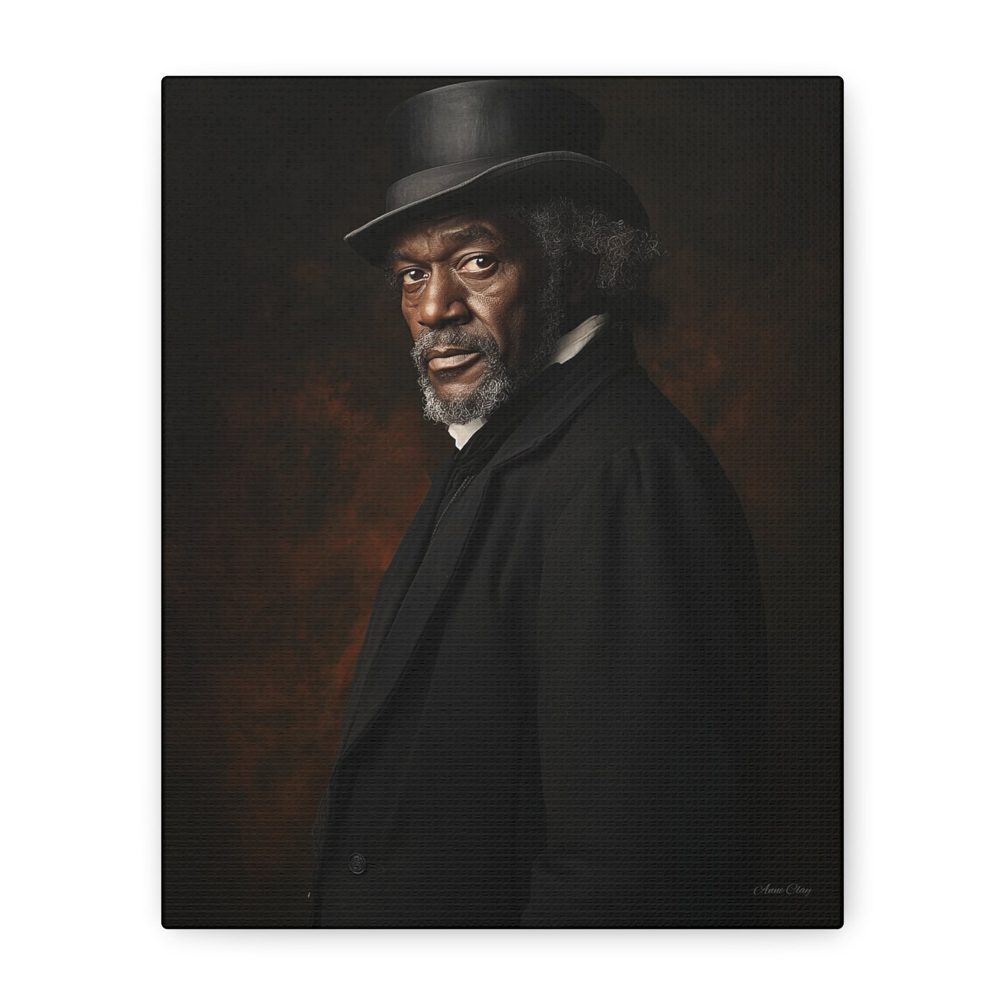 Frederick Elegant Stretched Canvas Art - Iconic Portrait on Matte Finish