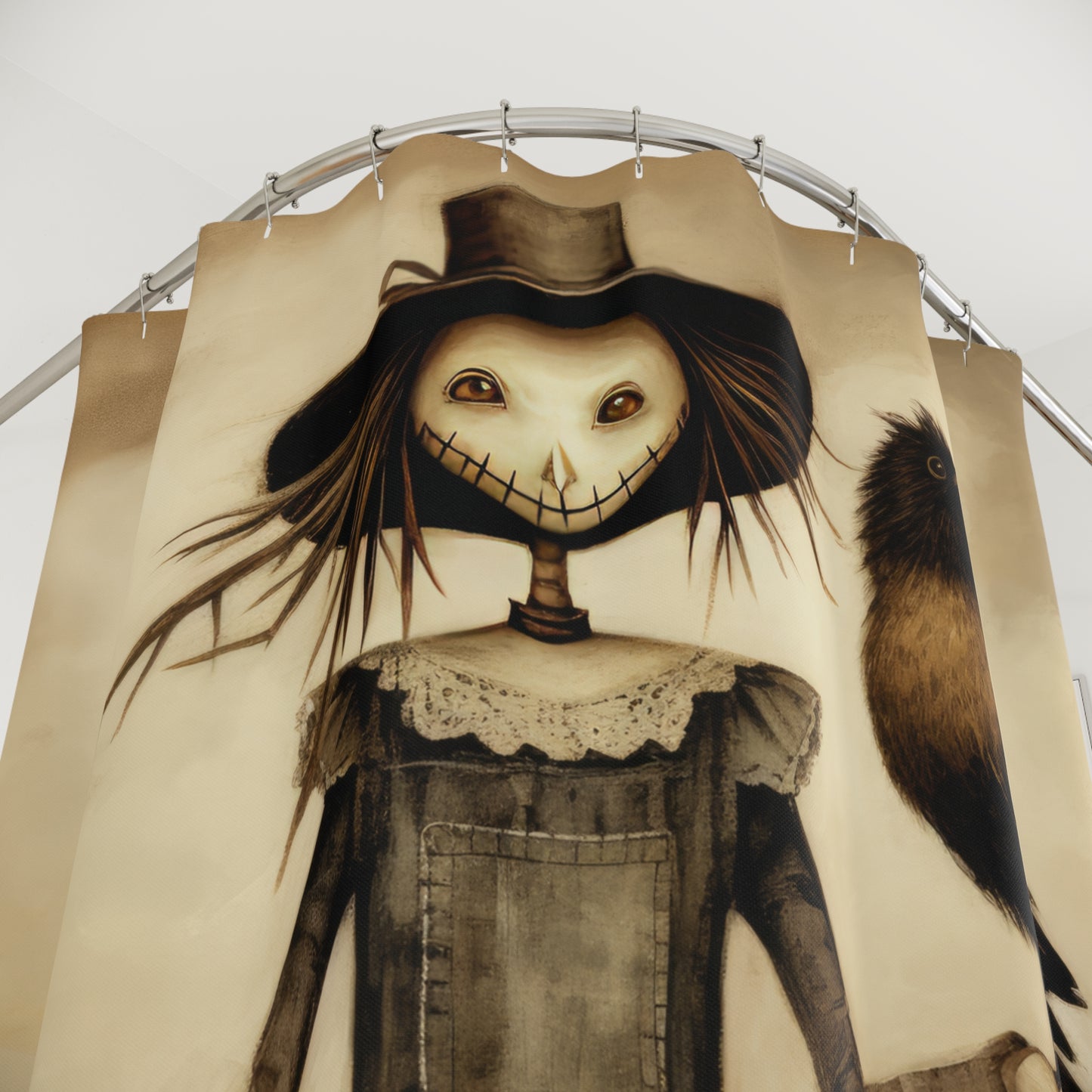 Scary Crow Shower Curtains