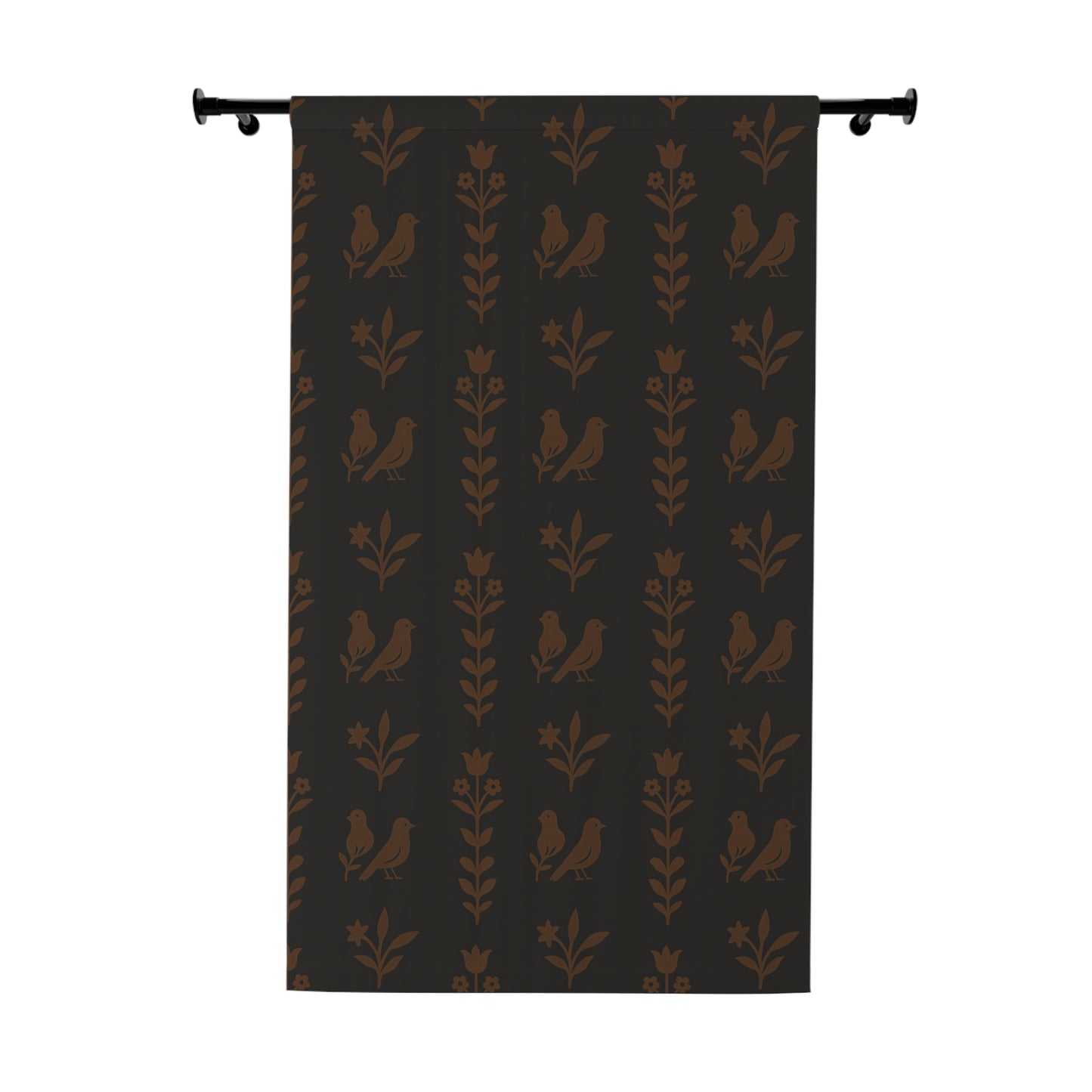 Elegant Floral Curtain, Bohemian Home Decor, Window Drapes, Minimalist Room Accessories, Bird Pattern, Modern Interior Design