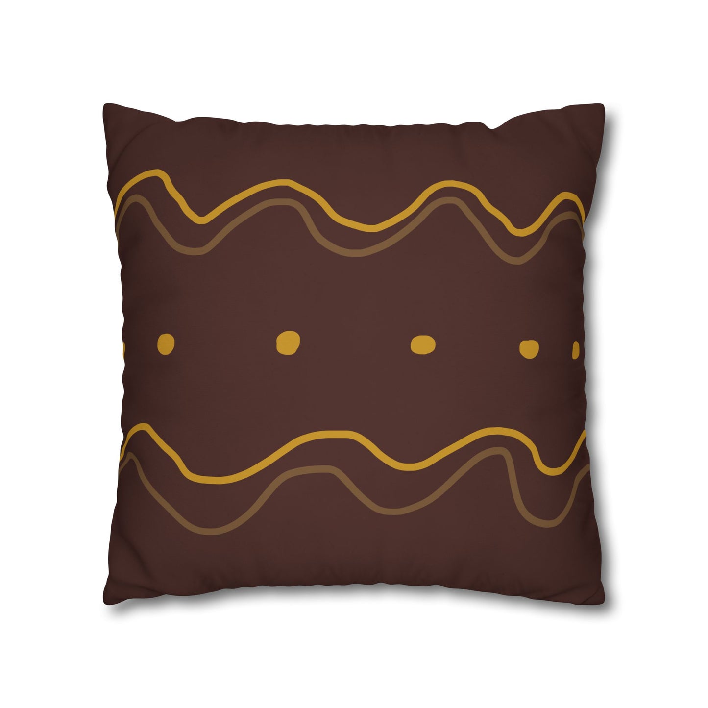 Redware Squiggles Square Poly Canvas Pillowcase