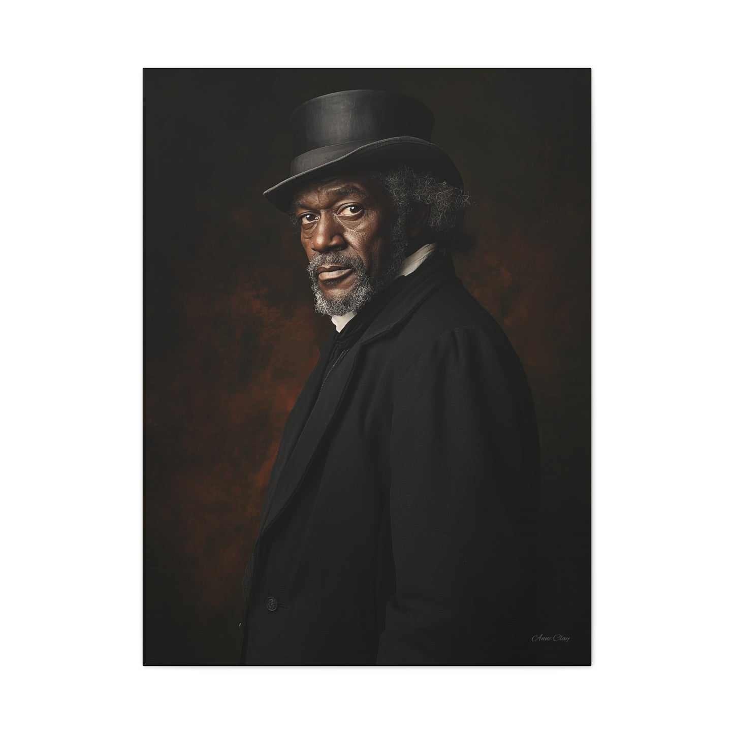 Frederick Elegant Stretched Canvas Art - Iconic Portrait on Matte Finish