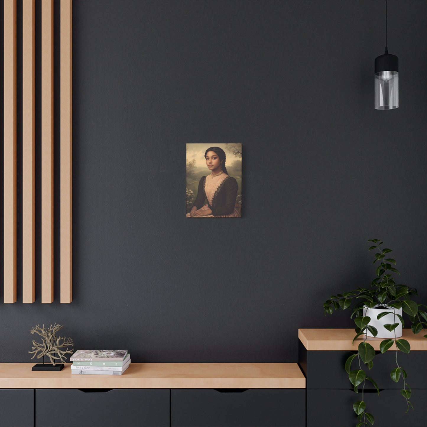 Elegant Stretched Canvas Print of Portrait Art, Vintage Home Decor, Wall Art for Living Room, Gift for Art Lovers, Timeless Design