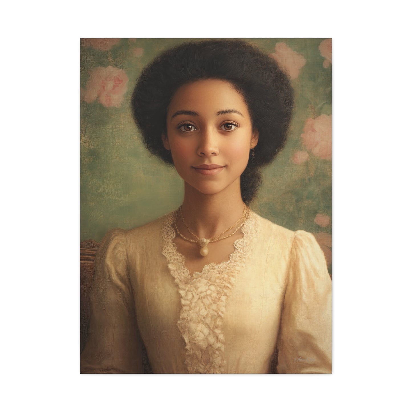 Elegant Portrait Canvas Print, Wall Art, Vintage Home Decor, Art for Living Room, Gallery Wall Decoration, Gift for Art Lovers