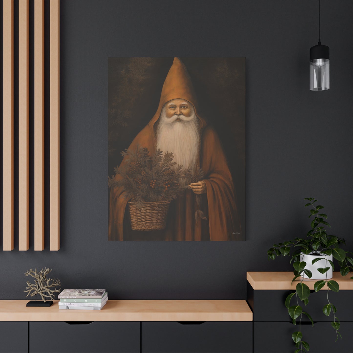 Perfect Prim Santa Matte Canvas, Stretched, 1.25"