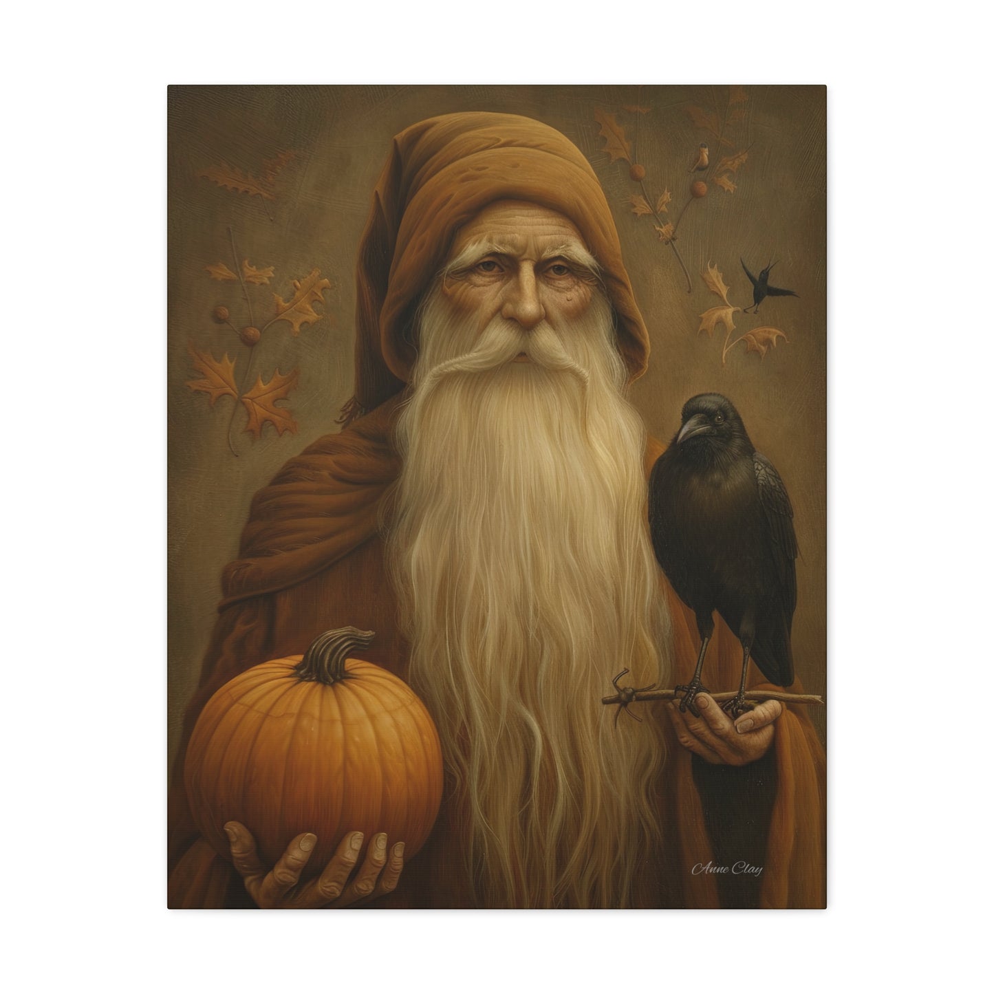 Mystical Fall Canvas Art, Autumn Decor, Nature Wall Art, Halloween Home Decor, Gift for Harvest Season