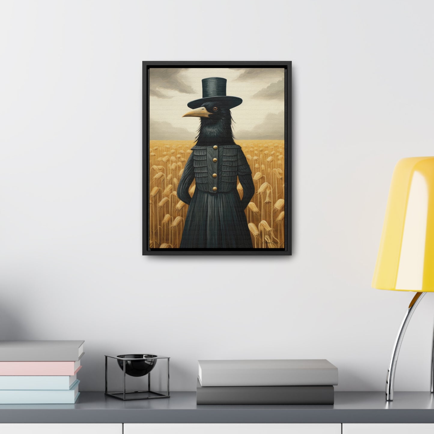 Framed Proper Crow Gallery Canvas Wraps, Vertical Frame