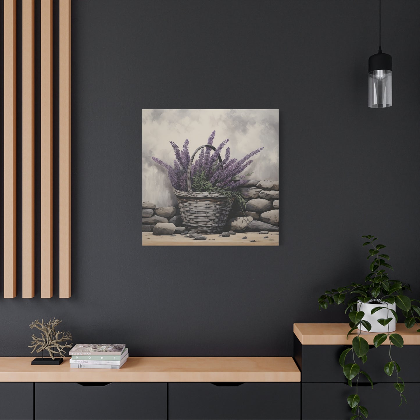Lavender Stones Matte Canvas, Stretched, 1.25"