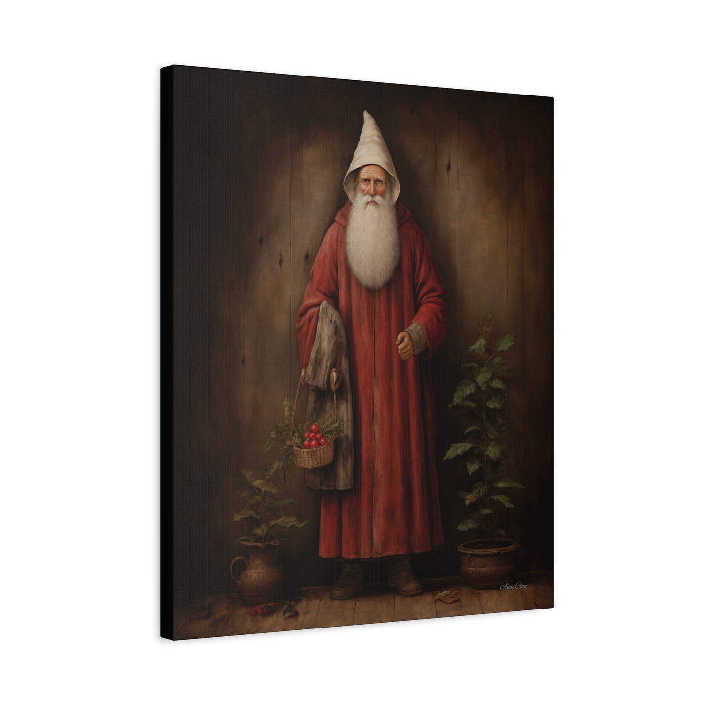 Botanical Santa Matte Canvas, Stretched, 1.25"