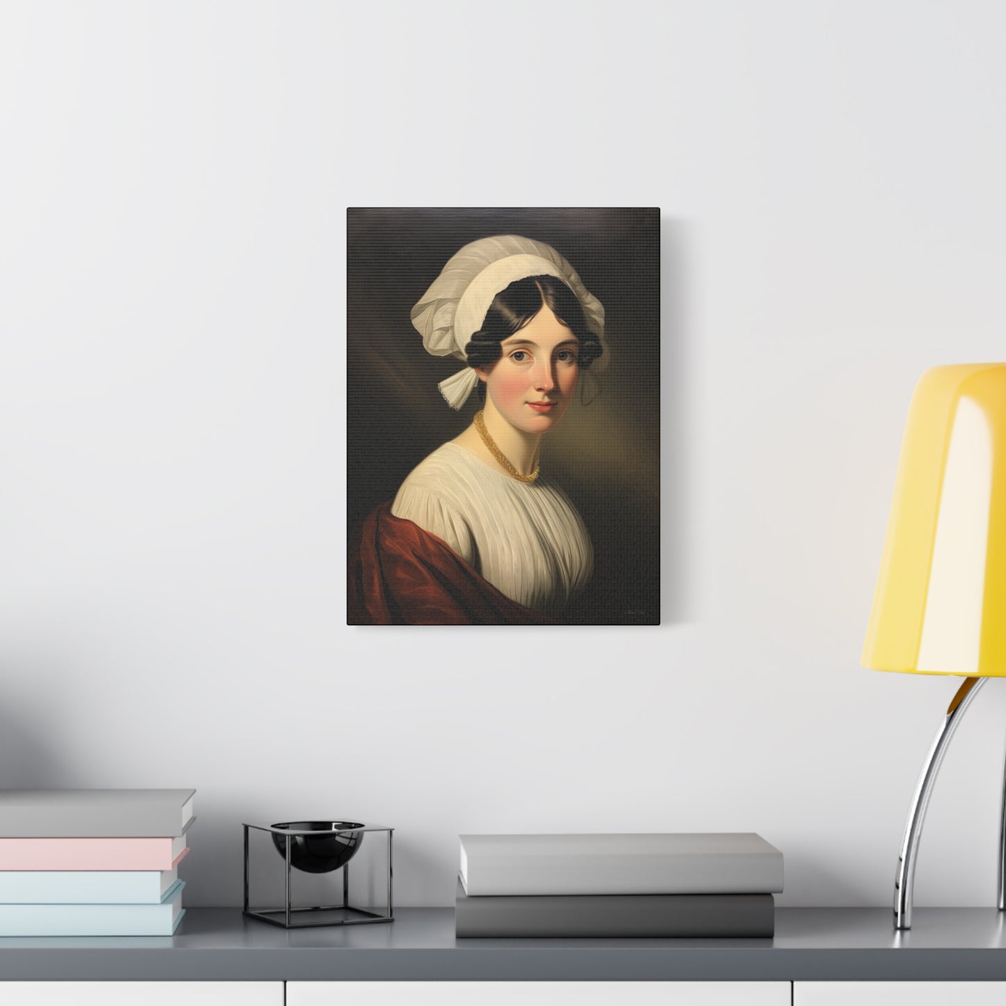 Miss Anne Early American Vintage Portrait Canvas Wall Art - Elegant Home Decor