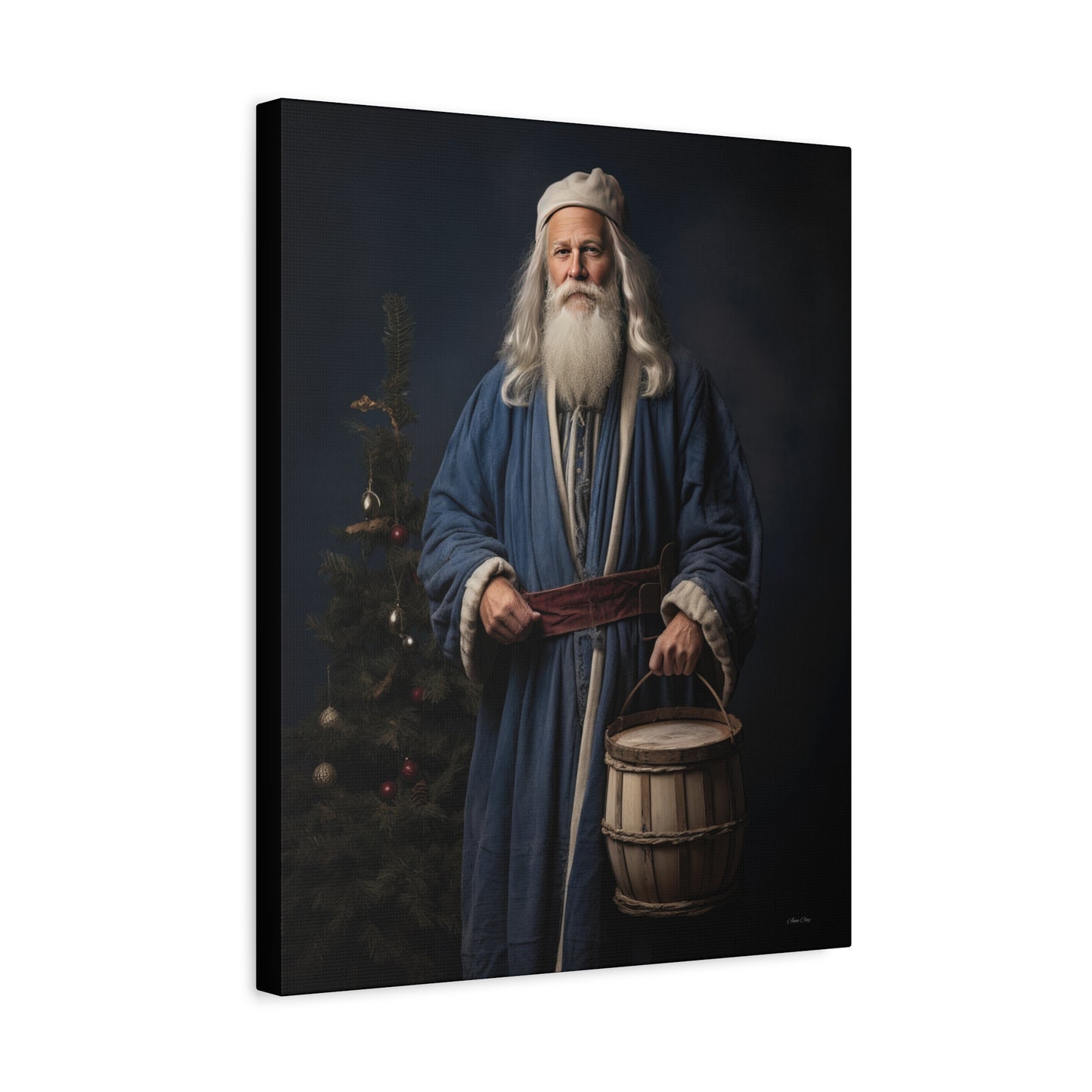 Colonial Everyday Santa Matte Canvas, Stretched, 1.25"