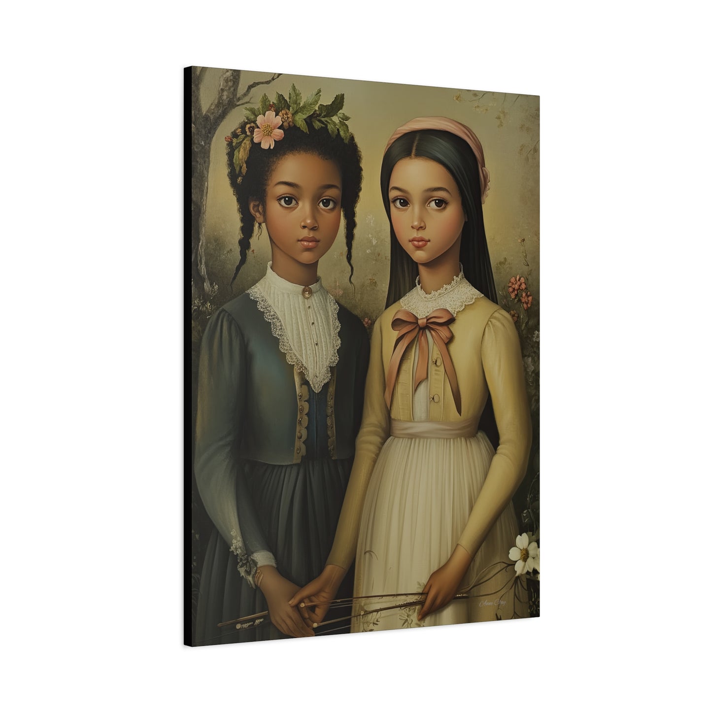 Stretched Matte Canvas Art Print - Diverse Sisterhood Portrait, Wall Decor, Gift for Home, Art Lovers, Gallery Wall