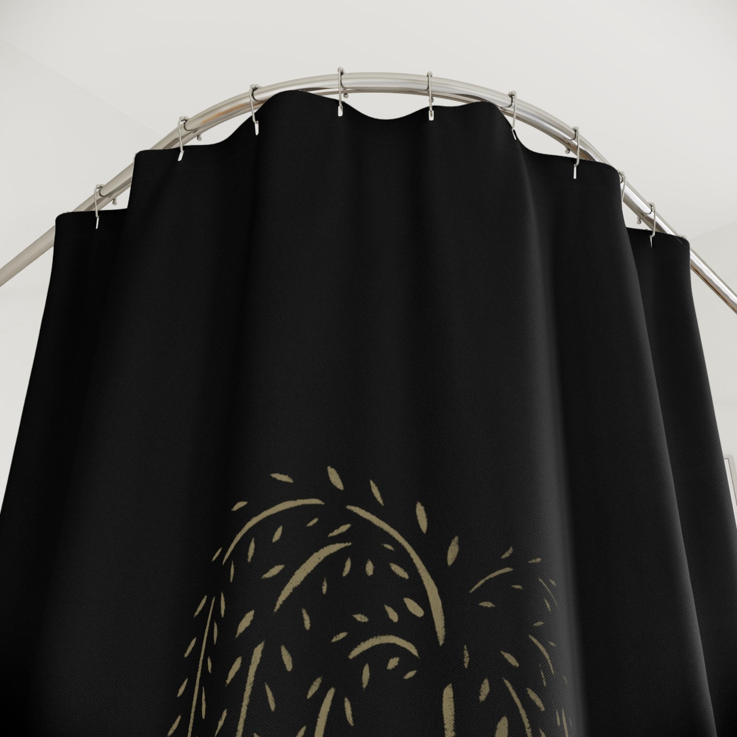 Stencil Elegant Willow Tree Shower Curtain - Modern Bathroom Decor