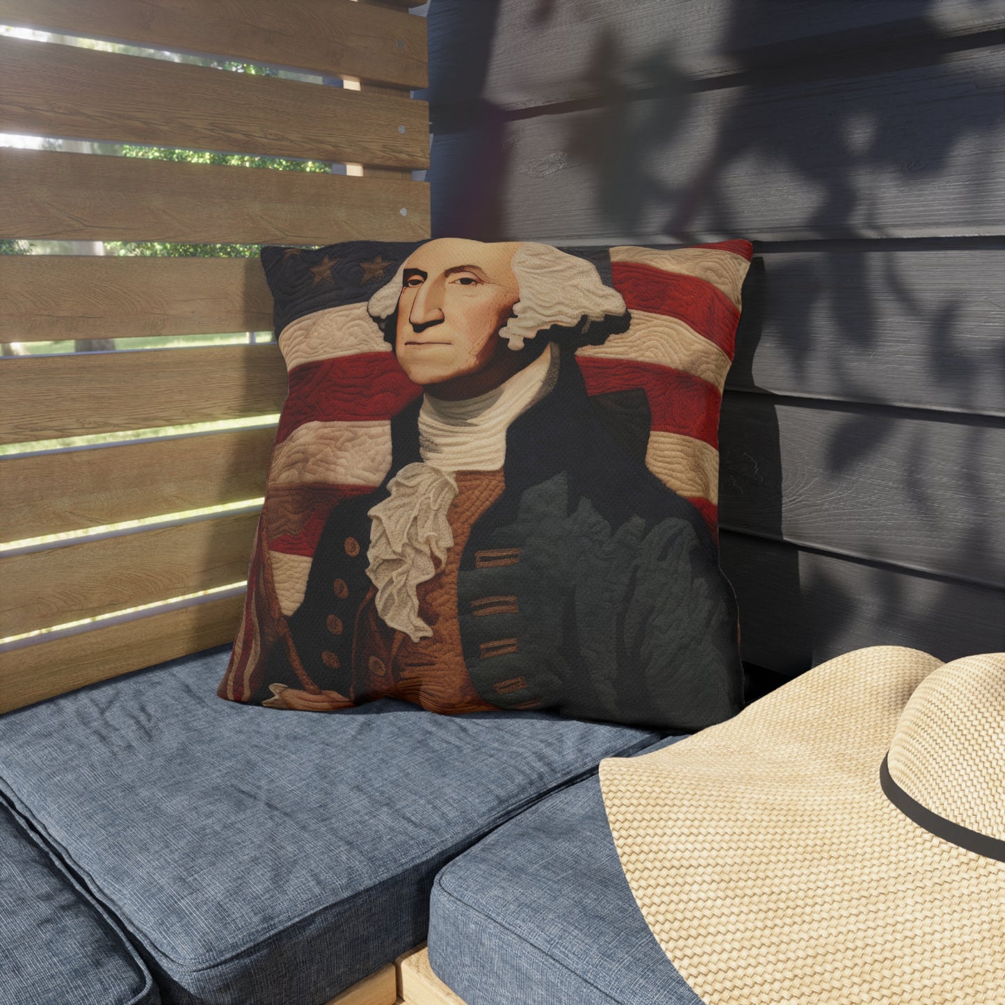 Needle Stitch George Outdoor Pillows