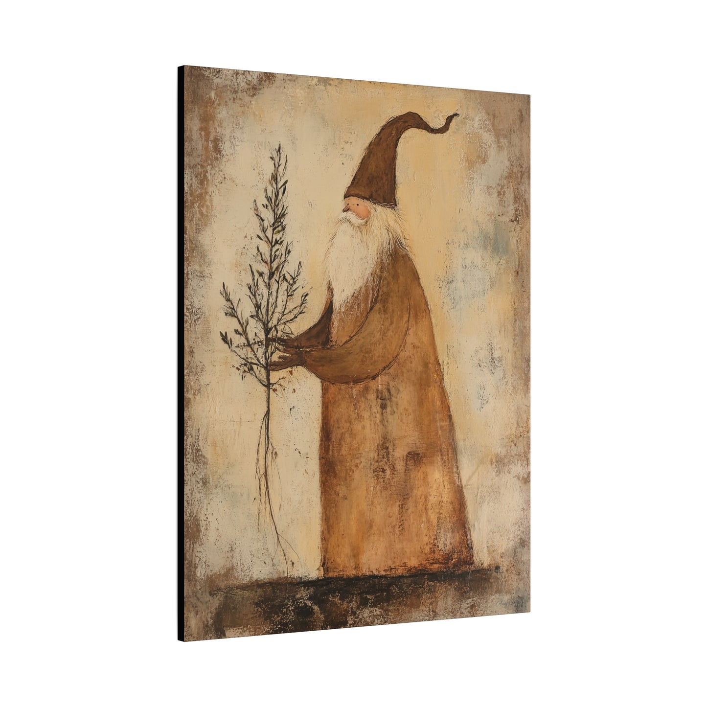 Grungy Earth Santa Matte Canvas, Stretched, 1.25"
