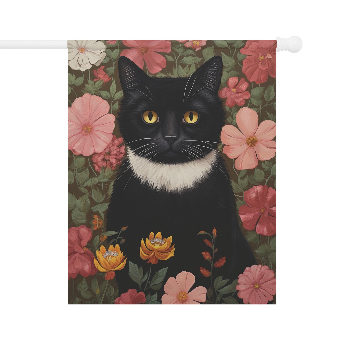 Tuxedo Garden Cat Garden & House Banner