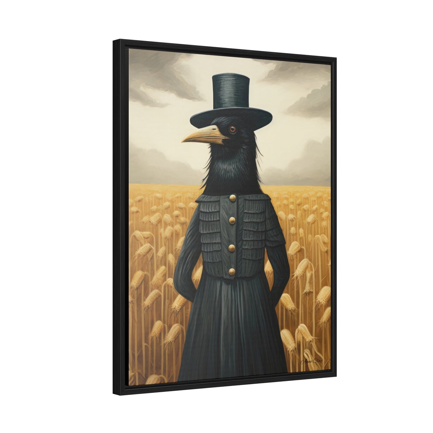 Framed Proper Crow Gallery Canvas Wraps, Vertical Frame
