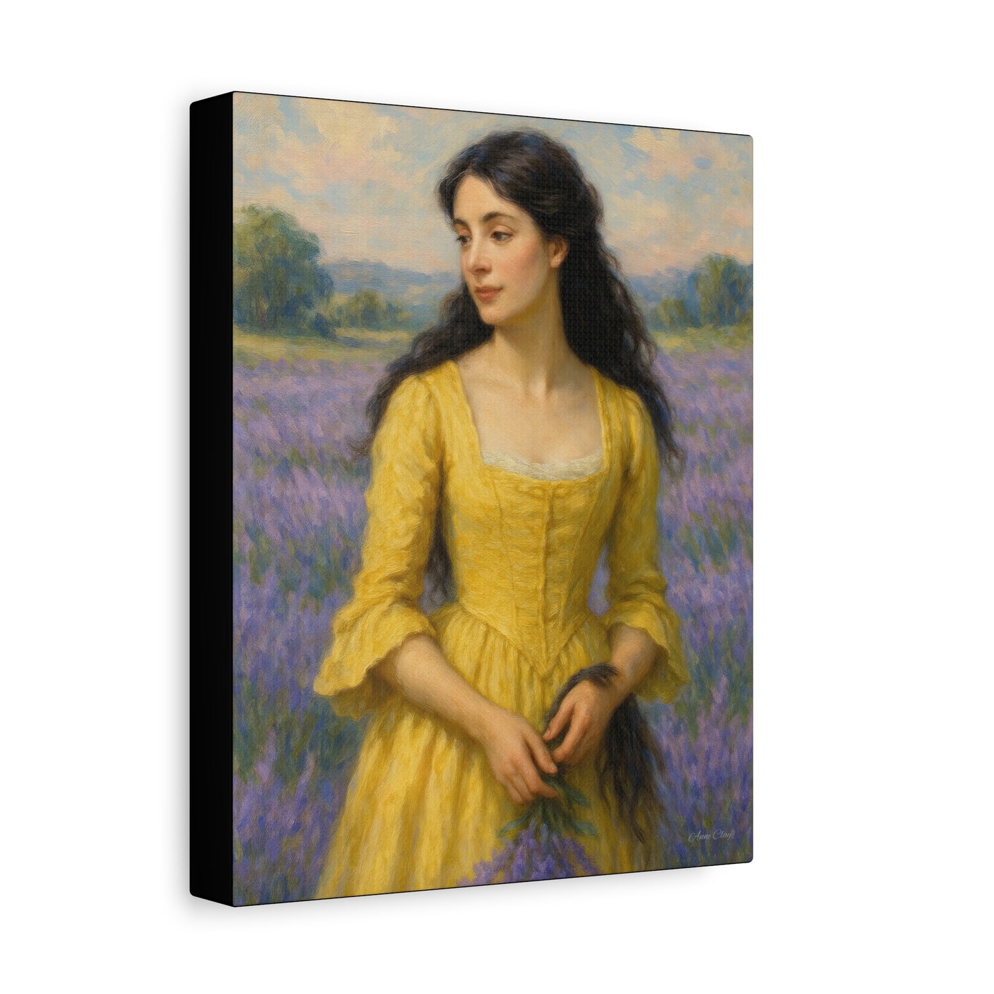 Stretched Canvas Art Print, Floral Decor, Wall Art for Living Room, Lavender Fields