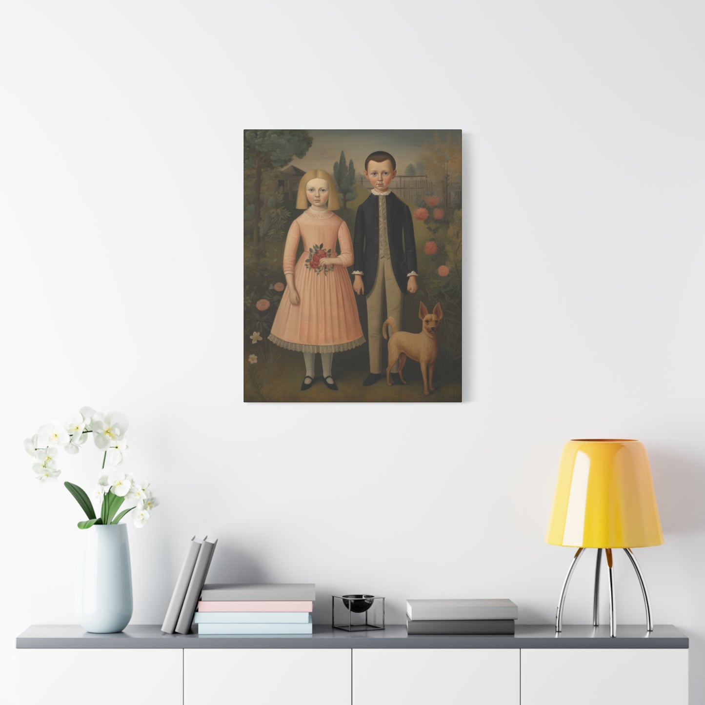 Whimsical Vintage Art Print - Matte Stretched Canvas Wall Decor