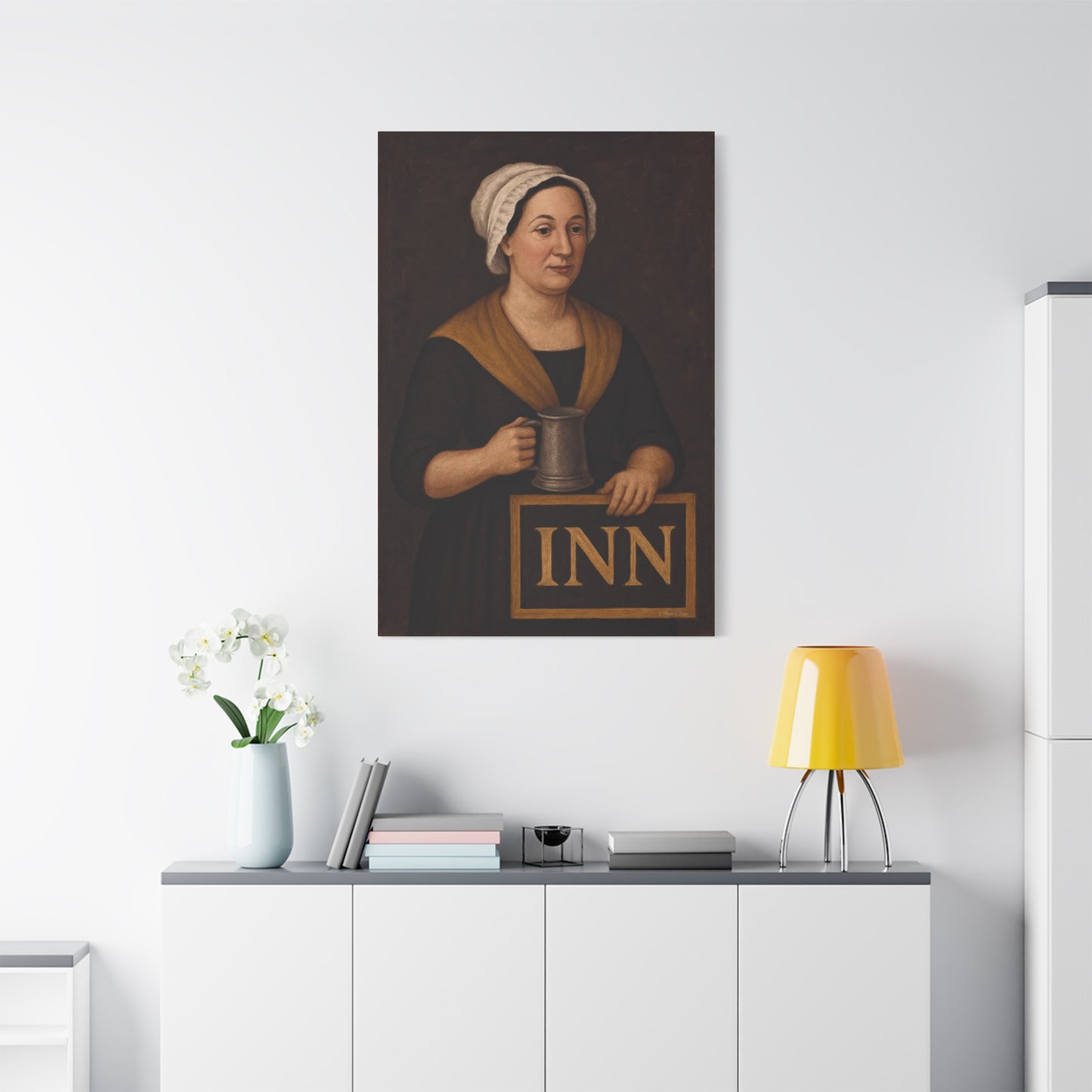 Innkeeper Canvas Art, Vintage Wall Decor, Home Pub Sign, Historical Artwork, Tavern Decor, Gift for Pub Lovers