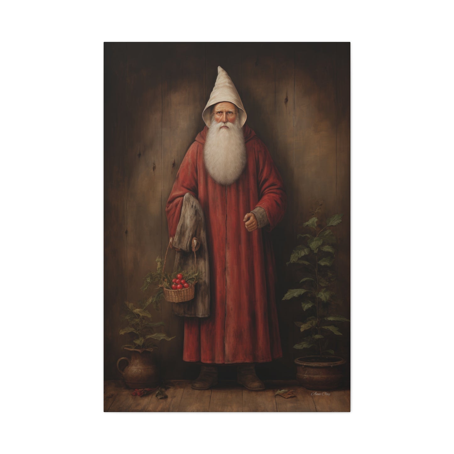 Botanical Santa Matte Canvas, Stretched, 1.25"