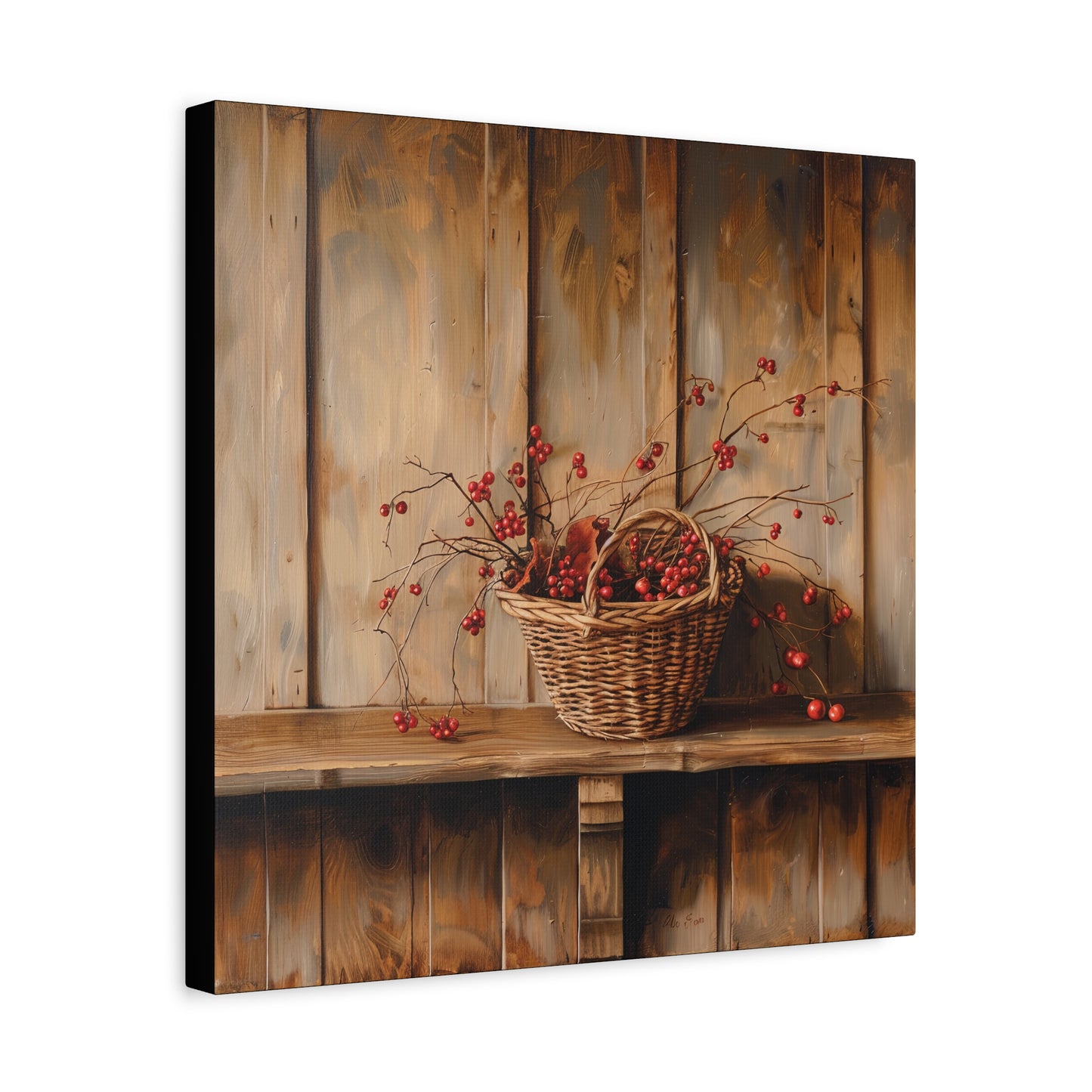 Basket of Bittersweet Matte Canvas, Stretched, 1.25"