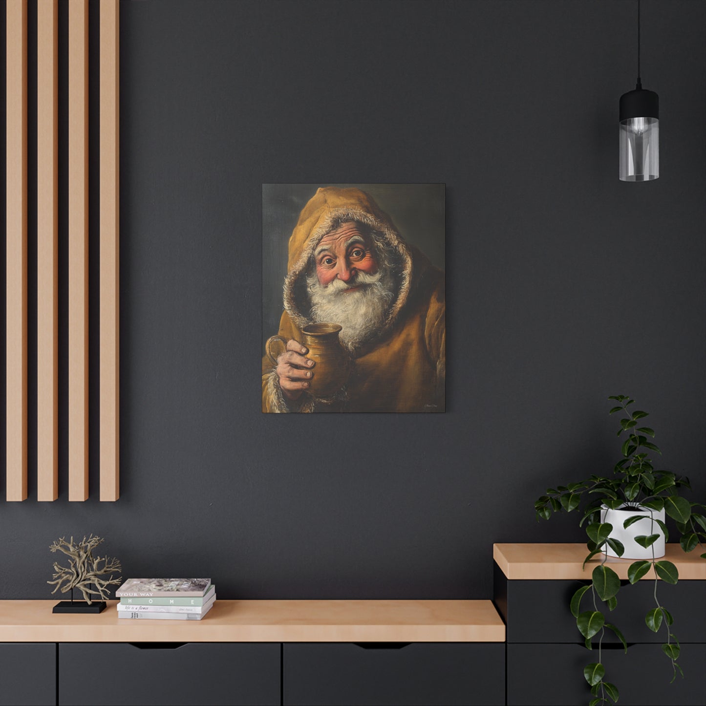 Tavern Santa Matte Canvas, Stretched, 1.25"