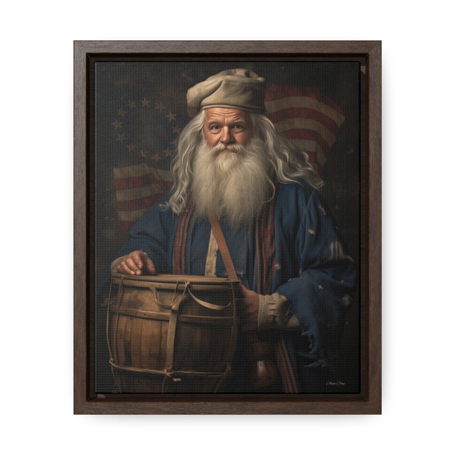 Framed Americana Santa Gallery Canvas Wraps, Vertical Frame