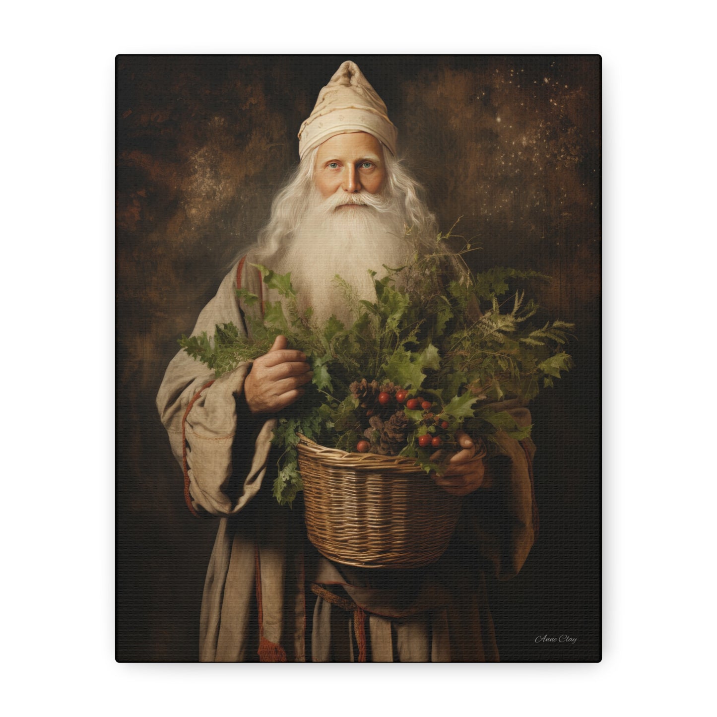Beautiful Santa Matte Canvas, Stretched, 1.25"